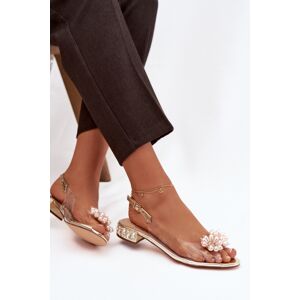 S. BARSKI Sandale transparente cu detalii decorative crem 39 female S. BARSKI Sandale transparente cu detalii decorative crem 39 female