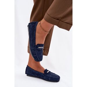 S. BARSKI Mocasini de damă din piele întoarsă autentică S.Barski albastru 39 female S. BARSKI Mocasini de damă din piele întoarsă autentică S.Barski albastru 39 female