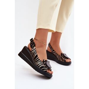 ARTIKER Sandale din piele cu platformă și decorațiuni negru 41 female ARTIKER Sandale din piele cu platformă și decorațiuni negru 41 female