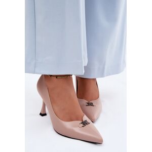 Pantofi Vinceza bej cu decorațiuni crem 40 female Pantofi Vinceza bej cu decorațiuni crem 40 female