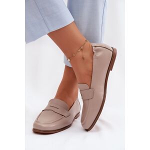 Mocasini din piele pentru femei Vinceza bej maro 40 female Mocasini din piele pentru femei Vinceza bej maro 40 female