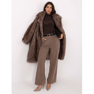 Italy Moda Pantaloni de culoare uni pentru femei maro One size female Italy Moda Pantaloni de culoare uni pentru femei maro One size female