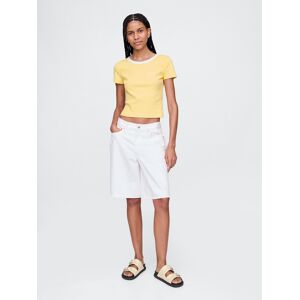 GAP Ribbed crop t-shirt - Women's crem XXS female GAP Ribbed crop t-shirt - Women's crem XXS female