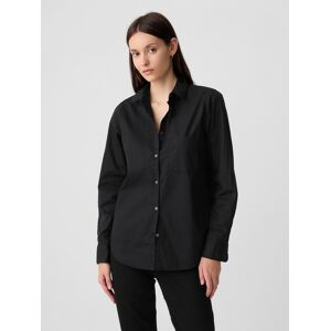 GAP Classic Long Sleeve Shirt - Ladies negru M female GAP Classic Long Sleeve Shirt - Ladies negru M female