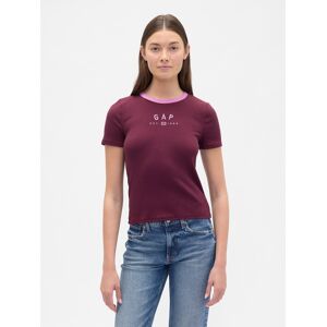 GAP Crop T-shirt with logo - Women's albastru deschis XS female GAP Crop T-shirt with logo - Women's albastru deschis XS female