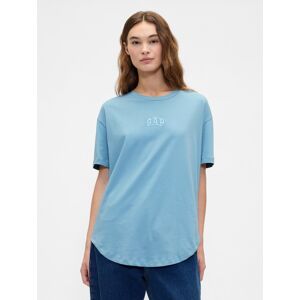 GAP Cotton T-shirt with logo - Women's albastru deschis XS female GAP Cotton T-shirt with logo - Women's albastru deschis XS female
