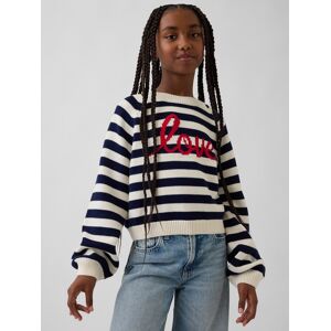 Pulover tricotat pentru copii GAP albastru L female Pulover tricotat pentru copii GAP albastru L female