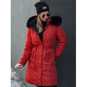 DStreet Jachetă matlasată de iarnă pentru femei cu glugă rosu inchis XL female DStreet Jachetă matlasată de iarnă pentru femei cu glugă rosu inchis XL female