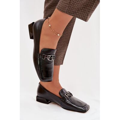 D&A Mocasini din piele pentru femei cu detalii decorative negru 40 female D&A Mocasini din piele pentru femei cu detalii decorative negru 40 female