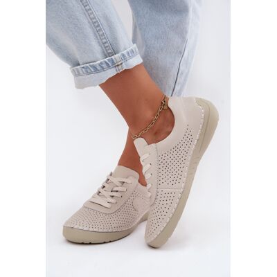 Pantofi derby din piele pentru femei Boto crem 40 female Pantofi derby din piele pentru femei Boto crem 40 female