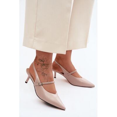 Pantofi cu toc înalt din piele D&A alb 38 female Pantofi cu toc înalt din piele D&A alb 38 female