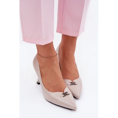 Pantofi Vinceza cu detalii decorative gri deschis gri 38 female Pantofi Vinceza cu detalii decorative gri deschis gri 38 female