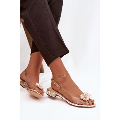 S. BARSKI Sandale transparente cu detalii decorative crem 37 female S. BARSKI Sandale transparente cu detalii decorative crem 37 female