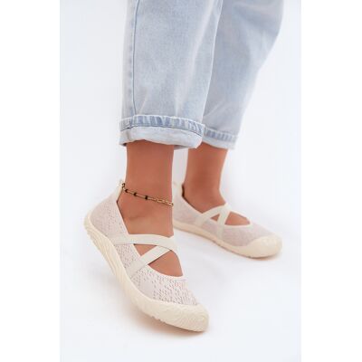 ARTIKER Balerini sport cu benzi elastice crem 38 female ARTIKER Balerini sport cu benzi elastice crem 38 female