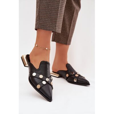 Sandale de damă S. Barski din piele cu barete decorative negru 37 female Sandale de damă S. Barski din piele cu barete decorative negru 37 female