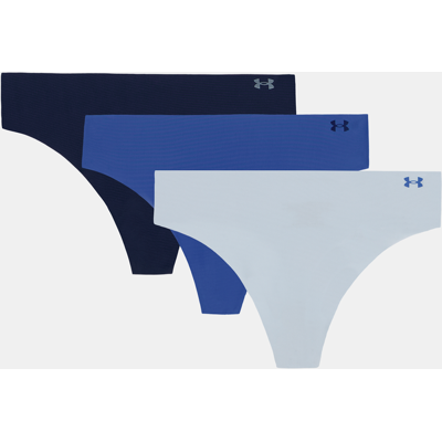 Under Armour UA Pure Stretch NS THONG Women's Thong - 3pk - Women's albastru L female Under Armour UA Pure Stretch NS THONG Women's Thong - 3pk - Women's albastru L female