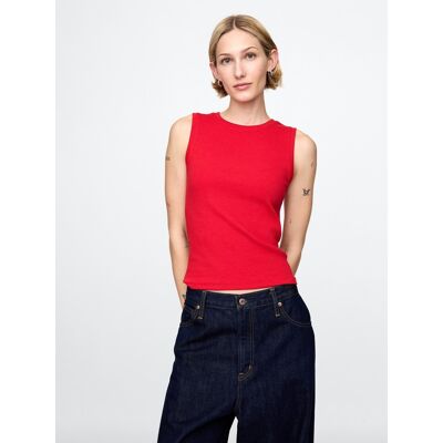GAP Ribbed top - Women's rosu XXS female GAP Ribbed top - Women's rosu XXS female
