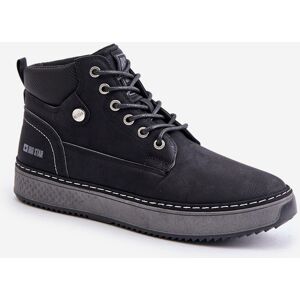 BIG STAR SHOES Lace-up men's ankle boots Big Star Hi-Poly System black negru 43-46 male BIG STAR SHOES Lace-up men's ankle boots Big Star Hi-Poly System black negru 43-46 male