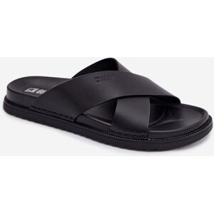BIG STAR SHOES Papuci de casă din piele pentru bărbați Big Star negru 41 male BIG STAR SHOES Papuci de casă din piele pentru bărbați Big Star negru 41 male
