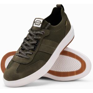 Ombre Men's structured fabric slip-on sneakers - olive Other 40 male Ombre Men's structured fabric slip-on sneakers - olive Other 40 male