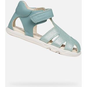 Sandale turcoaz pentru fete, model desculț Geox alb 24 unisex Sandale turcoaz pentru fete, model desculț Geox alb 24 unisex
