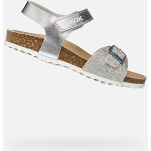 Sandale Geox Adriel argintii pentru fete gri 39 unisex Sandale Geox Adriel argintii pentru fete gri 39 unisex
