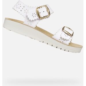 Sandale albe pentru fete Geox alb 28 unisex Sandale albe pentru fete Geox alb 28 unisex