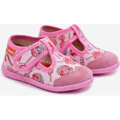 Papuci Milami pentru copii cu velcro roz 25 unisex Papuci Milami pentru copii cu velcro roz 25 unisex