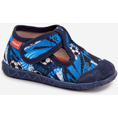Papuci pentru copii Milami cu velcro negru 21 unisex Papuci pentru copii Milami cu velcro negru 21 unisex