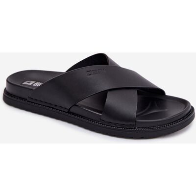 BIG STAR SHOES Papuci de casă din piele pentru bărbați Big Star negru 43-46 male BIG STAR SHOES Papuci de casă din piele pentru bărbați Big Star negru 43-46 male