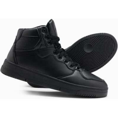 Ombre Men's insulated sneaker boots with high upper - black negru 41 male Ombre Men's insulated sneaker boots with high upper - black negru 41 male