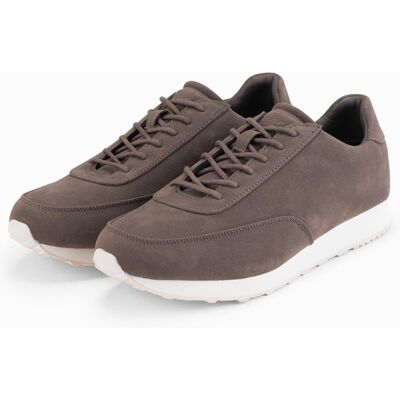 Ombre Men's eco leather sports sneaker shoes with suede finish - dark brown maro 40 male Ombre Men's eco leather sports sneaker shoes with suede finish - dark brown maro 40 male