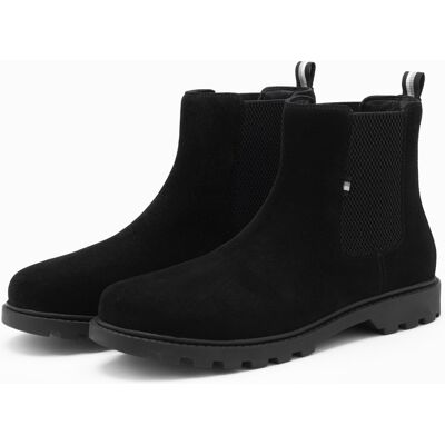 Ombre Slip-on suede men's shoes with high upper - black negru 42 male Ombre Slip-on suede men's shoes with high upper - black negru 42 male