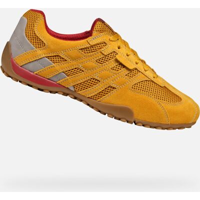 Yellow Men's Geox Snake Original Sneakers - Men's portocaliu 39 male Yellow Men's Geox Snake Original Sneakers - Men's portocaliu 39 male