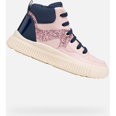 Teniși Geox Laquinny crem pentru fete albastru 28 unisex Teniși Geox Laquinny crem pentru fete albastru 28 unisex