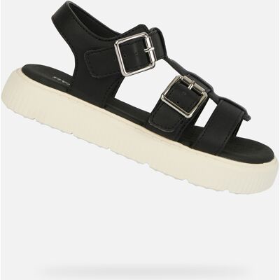 Sandale negre pentru fete Geox Kodette negru 31 unisex Sandale negre pentru fete Geox Kodette negru 31 unisex