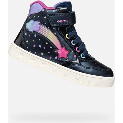 Dark Blue Girls Geox Skylin Sneakers - Girls albastru 27 unisex Dark Blue Girls Geox Skylin Sneakers - Girls albastru 27 unisex
