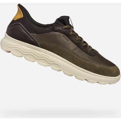 Dark green men's sneakers Geox Spherica Plus - Men's maro 45 male Dark green men's sneakers Geox Spherica Plus - Men's maro 45 male