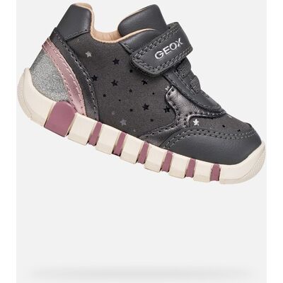 Pantofi de fete Geox Iupidoo gri închis negru 24 unisex Pantofi de fete Geox Iupidoo gri închis negru 24 unisex