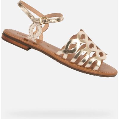 Gold women's sandals Geox Sozy S - Women's maro 36 female Gold women's sandals Geox Sozy S - Women's maro 36 female