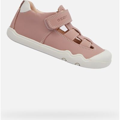 Old Pink Girls' Barefoot Sneakers with Open Instep Geox Steppieu - Girls alb 27 unisex Old Pink Girls' Barefoot Sneakers with Open Instep Geox Steppieu - Girls alb 27 unisex