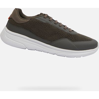 Khaki men's sneakers Geox Klaiver - Men's maro 42 male Khaki men's sneakers Geox Klaiver - Men's maro 42 male