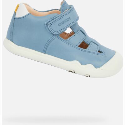 GEOX Teniși desculți albastru deschis pentru băieți, pentru primii pași alb 27 unisex GEOX Teniși desculți albastru deschis pentru băieți, pentru primii pași alb 27 unisex