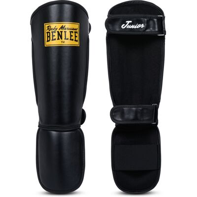 Benlee Lonsdale Artificial leather shin guards for kids (1 pair) negru Junior unisex Benlee Lonsdale Artificial leather shin guards for kids (1 pair) negru Junior unisex