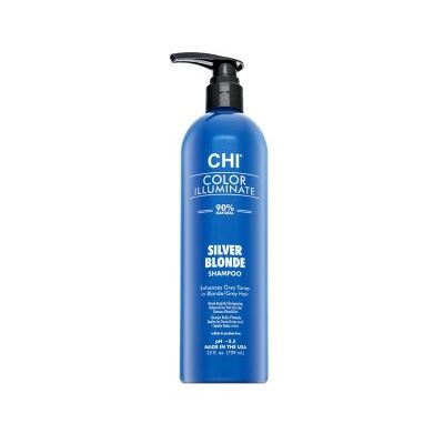 CHI Color Illuminate Silver Blonde Blue Shampoo șampon nuanțator pentru păr blond platinat si grizonat 739 ml CHI Color Illuminate Silver Blonde Blue Shampoo șampon nuanțator pentru păr blond platinat si grizonat 739 ml