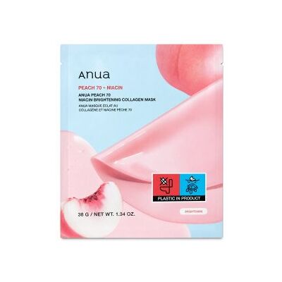 Anua Peach 70 + Niacin mască textilă Brightening Collagen Mask 4 x 38 g Anua Peach 70 + Niacin mască textilă Brightening Collagen Mask 4 x 38 g