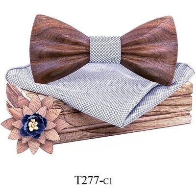 Mahoosive Papion din lemn cu batista T277 Mahoosive Papion din lemn cu batista T277