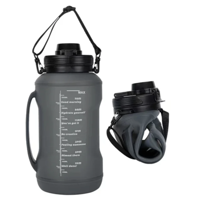 MXM Sticlă pliabilă din silicon pentru apă, 2 L - neagră MXM Sticlă pliabilă din silicon pentru apă, 2 L - neagră