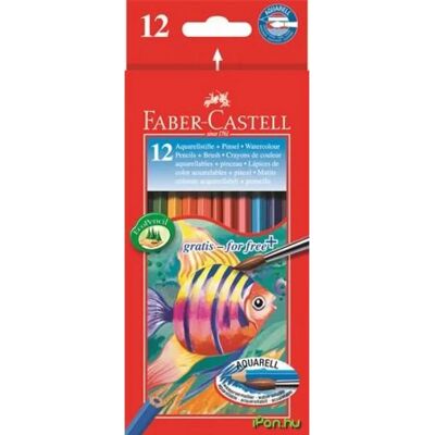 4005400075579 FABER-CASTELL Aquarell color creion set hexagonal cu o pensulă 12 culoare 4005400075579 FABER-CASTELL Aquarell color creion set hexagonal cu o pensulă 12 culoare