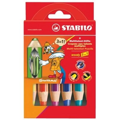 Stabilo Woody 3 în 1 Creioane Colorate Stabilo Woody 3 în 1 Creioane Colorate